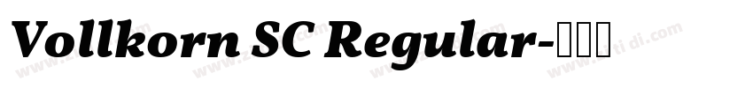 Vollkorn SC Regular字体转换